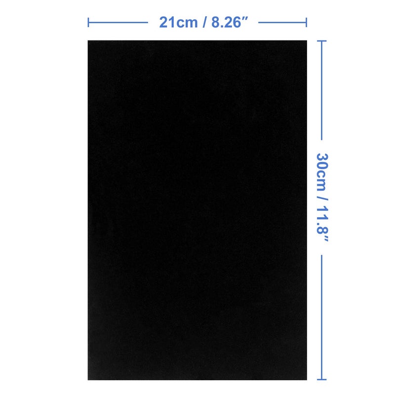 Thyores 15PCS Stick Black Felt, Self Adhesive Felt Sheets, DIY Velvet Fabric for Art & Crafts, Jewelry Drawer Craft Fabric and Craft Making -A4 Sizeï¼ˆ8.3" x 11.8"ï¼‰ - Image 2